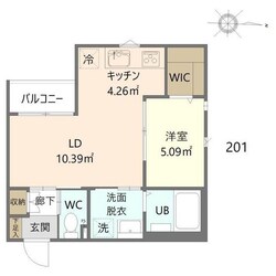 今宿駅 徒歩5分 2階の物件間取画像